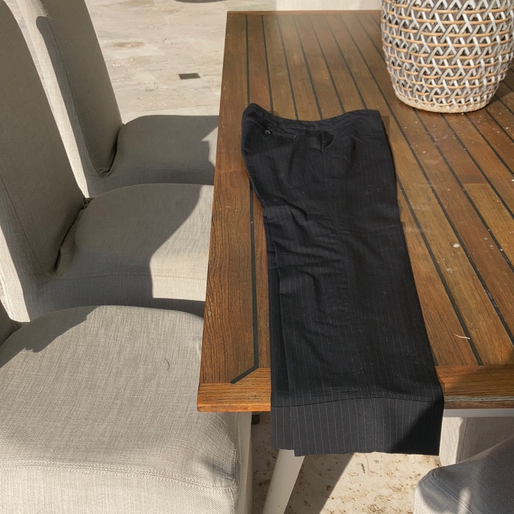 Pin stripe crepe pants